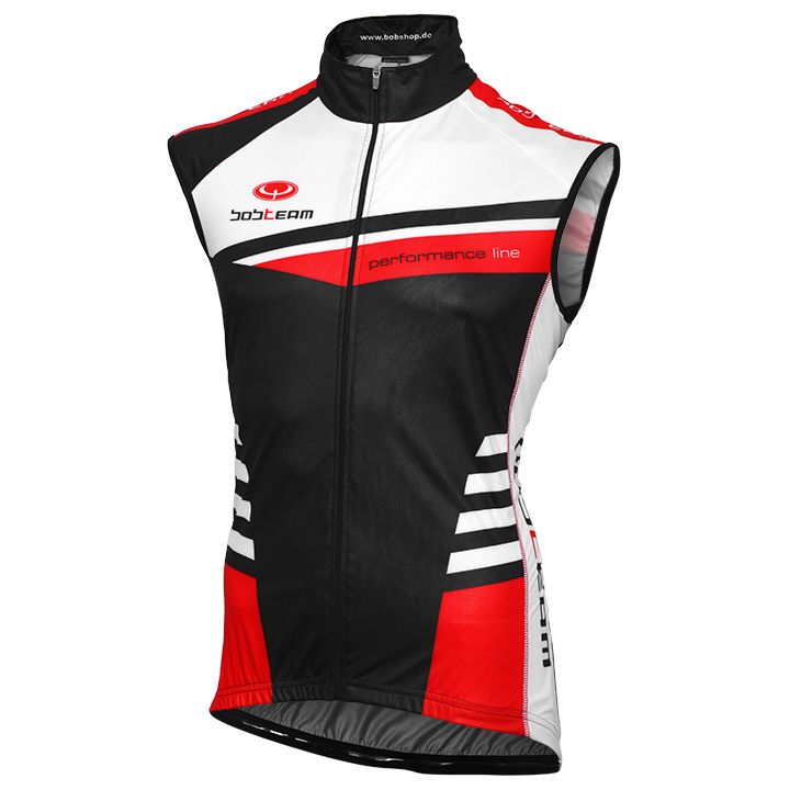 Cycling vest, BOBTEAM Performance Line III black-white Wind Vest, for men, size M, Cycle clothing