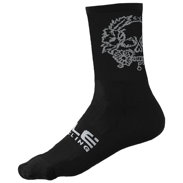 ALE Skull Cycling Socks Cycling Socks, for men, size L, MTB socks, Cycle gear