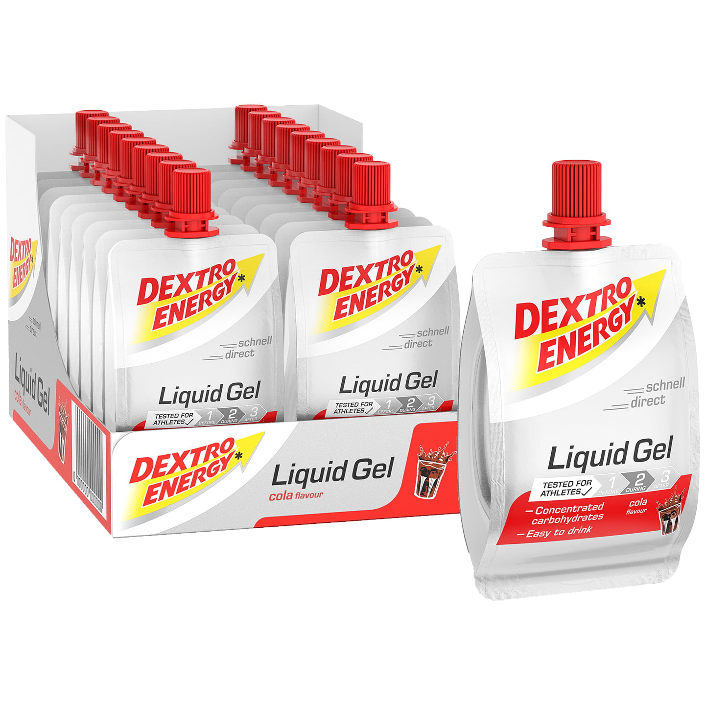 DEXTRO ENERGY Liquid Gel Cola 18 Sachets per Box, Sports food