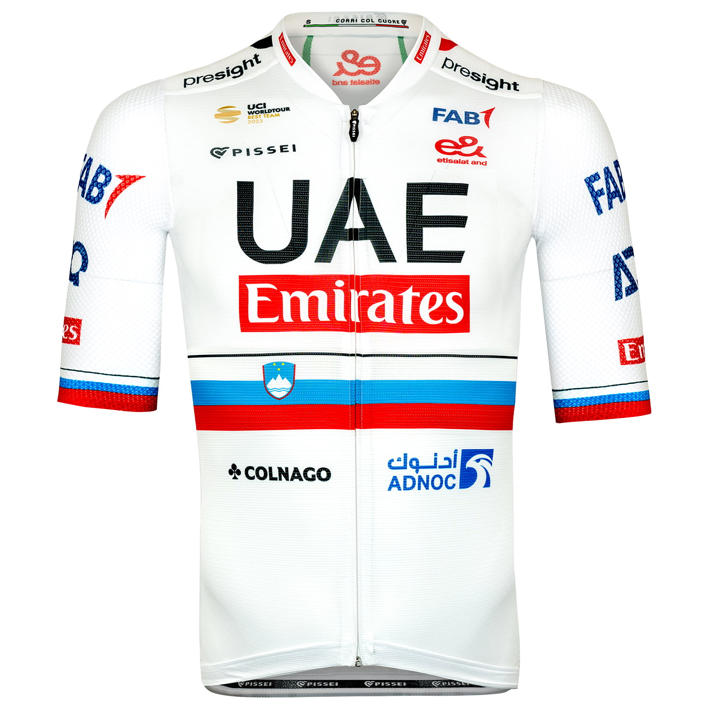 UAE TEAM EMIRATES Slovenian Champion 2024 Short Sleeve Jersey, for men, size XL, Bike Jersey, Cycle gear
