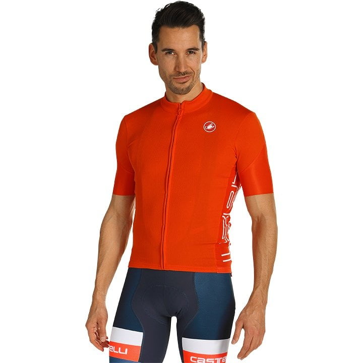 CASTELLI Entrata V Short Sleeve Jersey Short Sleeve Jersey, for men, size S, Cycling jersey, Cycling clothing