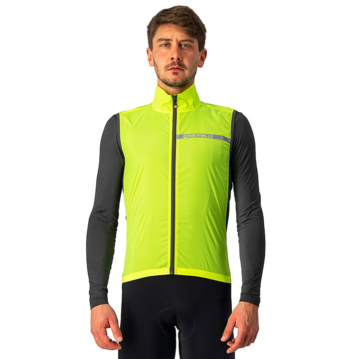 CASTELLI Squadra Stretch Wind Vest Wind Vest, for men, size 2XL, Cycling vest, Cycling clothing