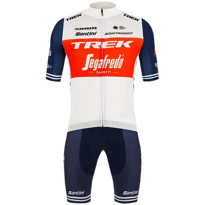 TREK-SEGAFREDO 2020 Set (fietsshirt + fietsbroek), voor heren, Fietskleding