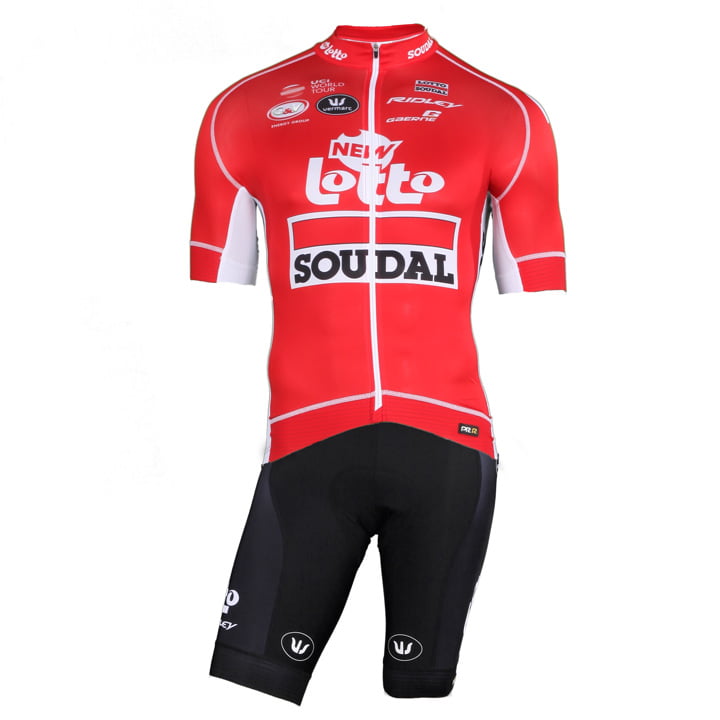LOTTO SOUDAL Tour de France PRR 2018 Set (cycling jersey + cycling shorts), for men, Cycling clothing