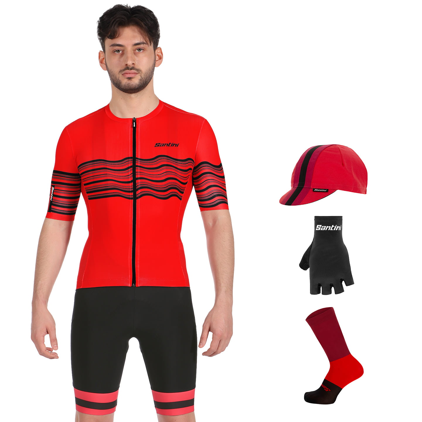 SANTINI Tono Profilo Maxi-Set (5 pieces) Maxi Set (5 pieces), for men, Cycling clothing