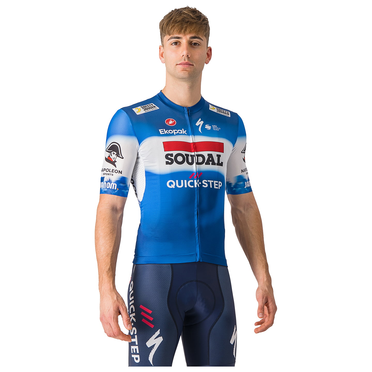 SOUDAL QUICK-STEP 2024 Short Sleeve Jersey, for men, size S, Cycling jersey, Cycling clothing