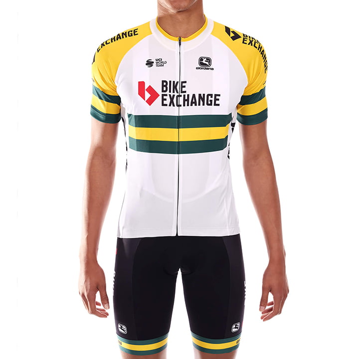 TEAM BIKEEXCHANGE Australian Champion 2021 Set (cycling jersey + cycling shorts), for men, Cycling clothing