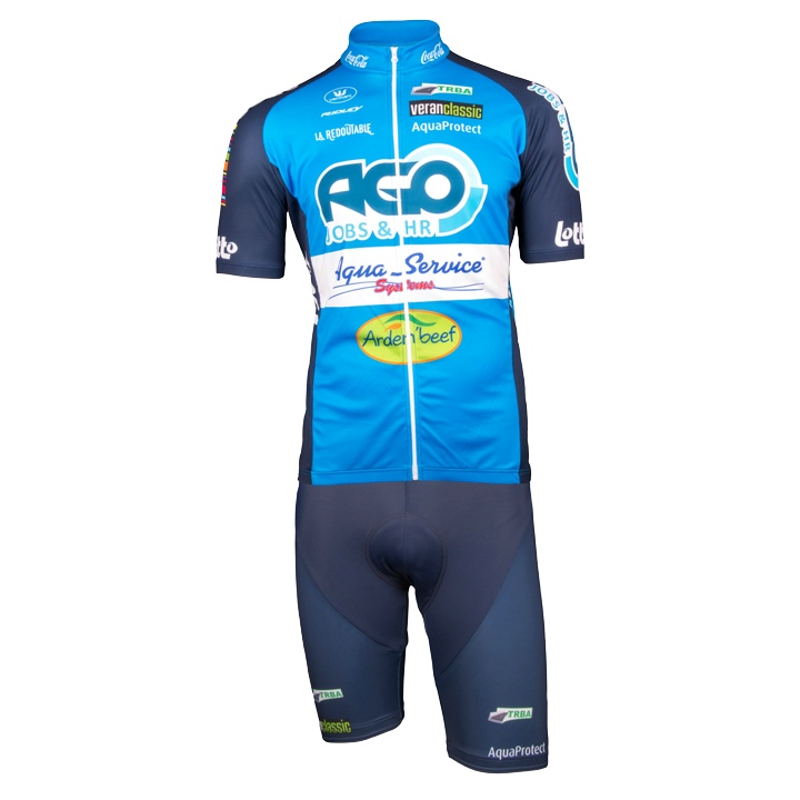 AGO - AQUA SERVICE 2018 Set (fietsshirt + fietsbroek), voor heren, Fietskleding