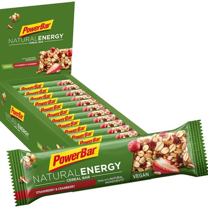 POWERBAR Natural Energy Cereal Bars Strawberry Cranberry, 18 units/box Bar, Sports food