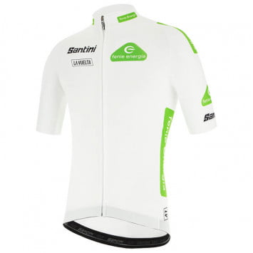 La Vuelta Witte fietsshirt met korte mouwen 2020 SANTINI La Vuelta Witte fietsshirt met korte mouwen 2020