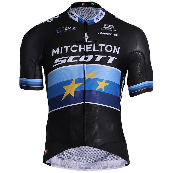 MITCHELTON-SCOTT European Champion 2019 Short Sleeve Pro Jersey, for men, size XL, Bike Jersey, Cycle gear