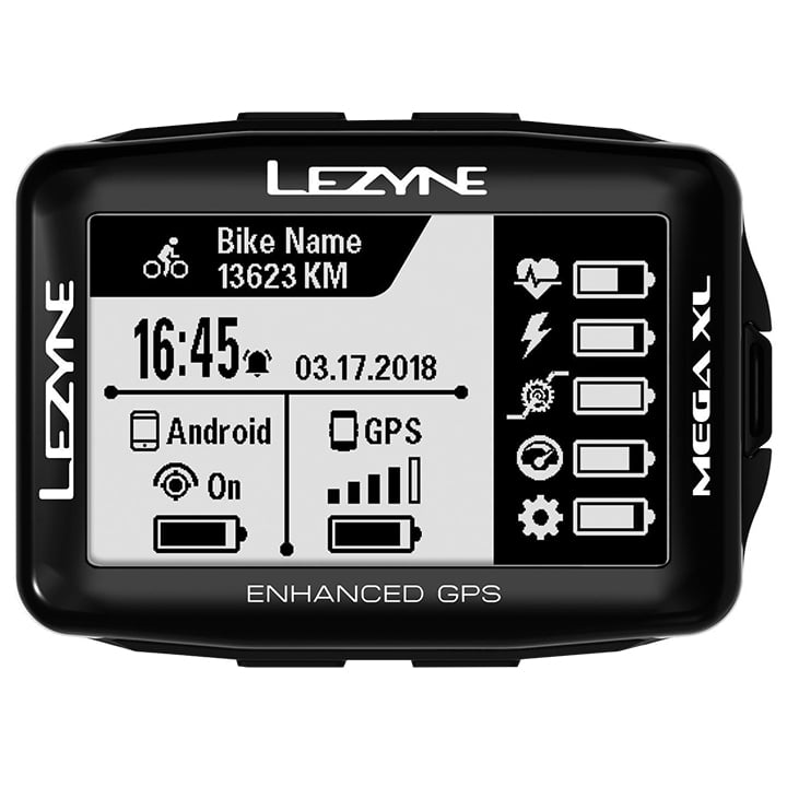 Lezyne Fietscomputer Mega Xl Gps Zwart Bobshop