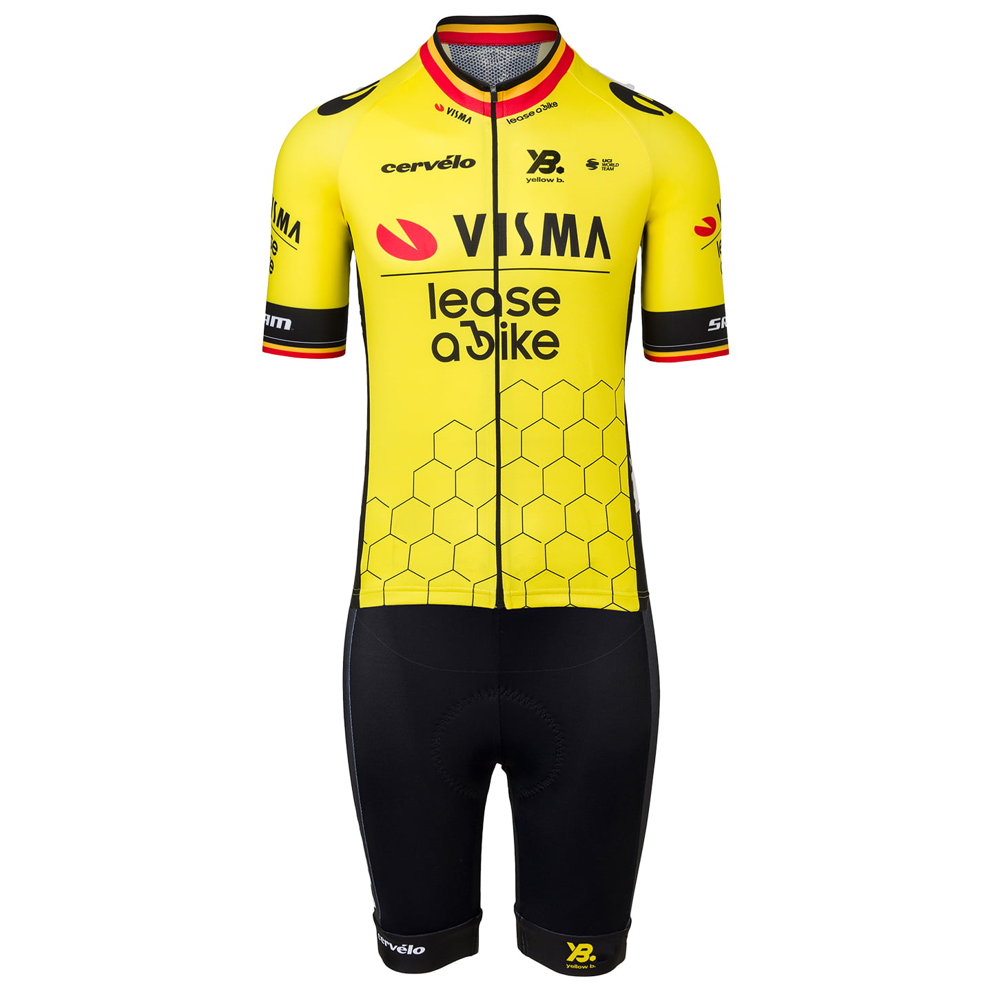 TEAM VISMA LEASE A BIKE belg. Kinderset (fietsshirt + fietsbroek) set (2