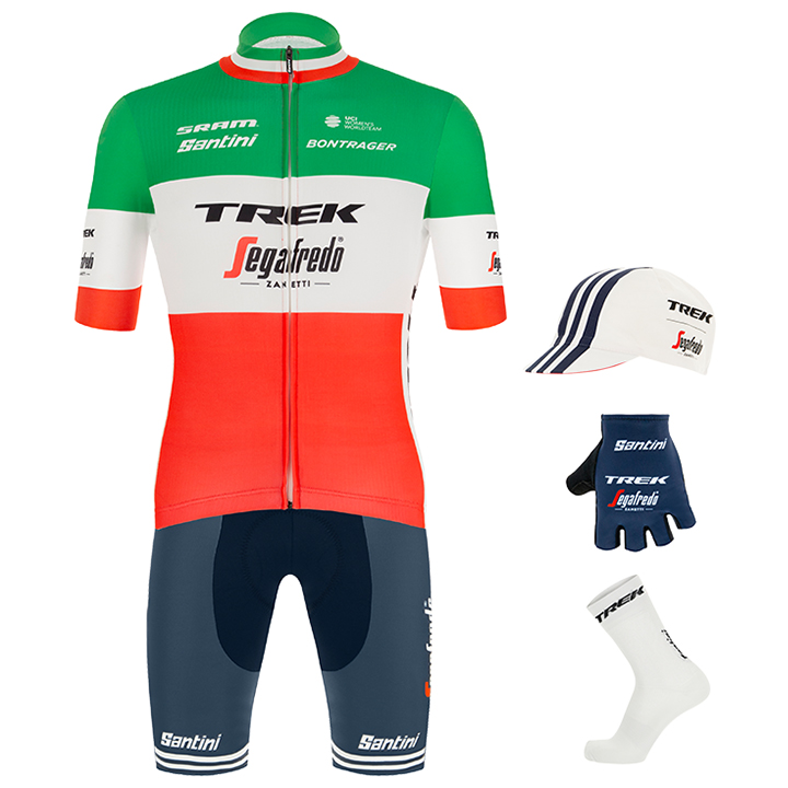 TREK-SEGAFREDO Italiaanse kampioen 2021 Maxi-Set (5 stukken), voor heren, Fietsk