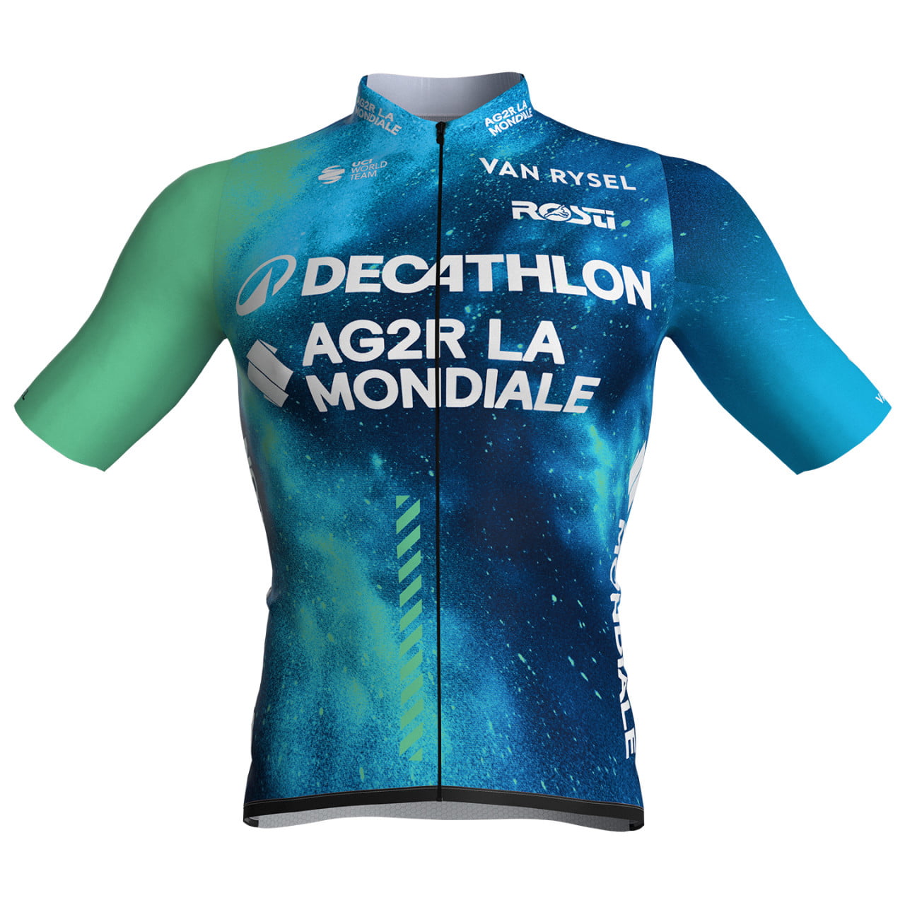 Set 2 articoli DECATHLON AG2R LA MONDIALE Race 2024 verde blu