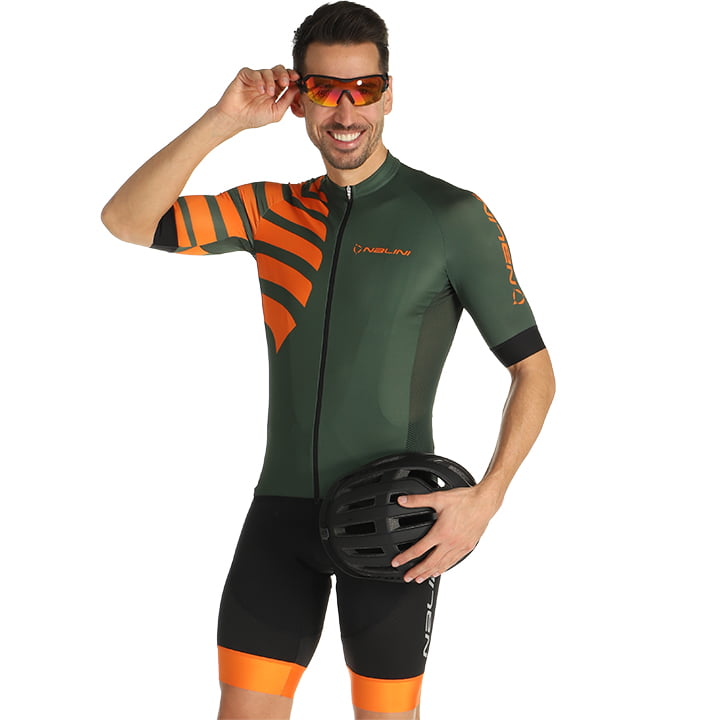NALINI Stripes Set (fietsshirt + fietsbroek) set (2 artikelen), voor heren