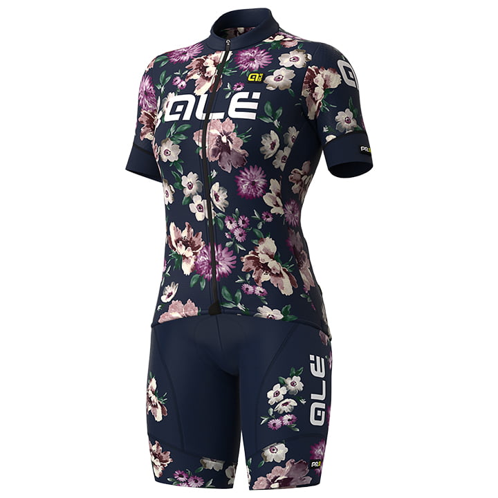 ALÉ Fiori Dames set (fietsshirt + fietsbroek) dames set (2 artikelen), Fietskled