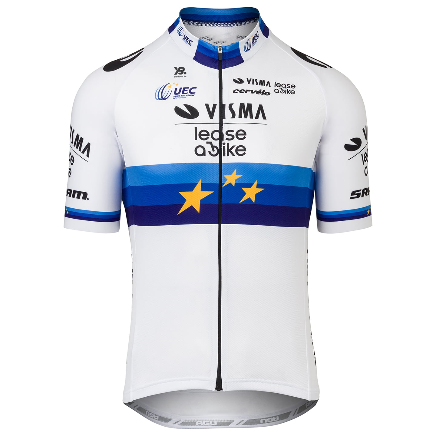TEAM VISMA LEASE A BIKE fietsshirt met korte mouwen Europees kampioen 2025, voor