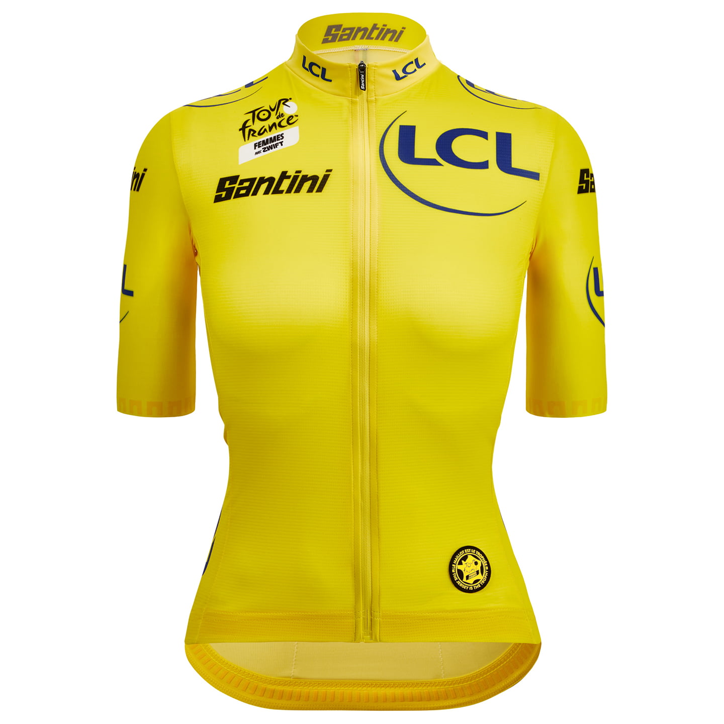 TOUR DE FRANCE Femmes avec Zwift Damesshirt gele trui 2025 damesfietsshirt, Maat