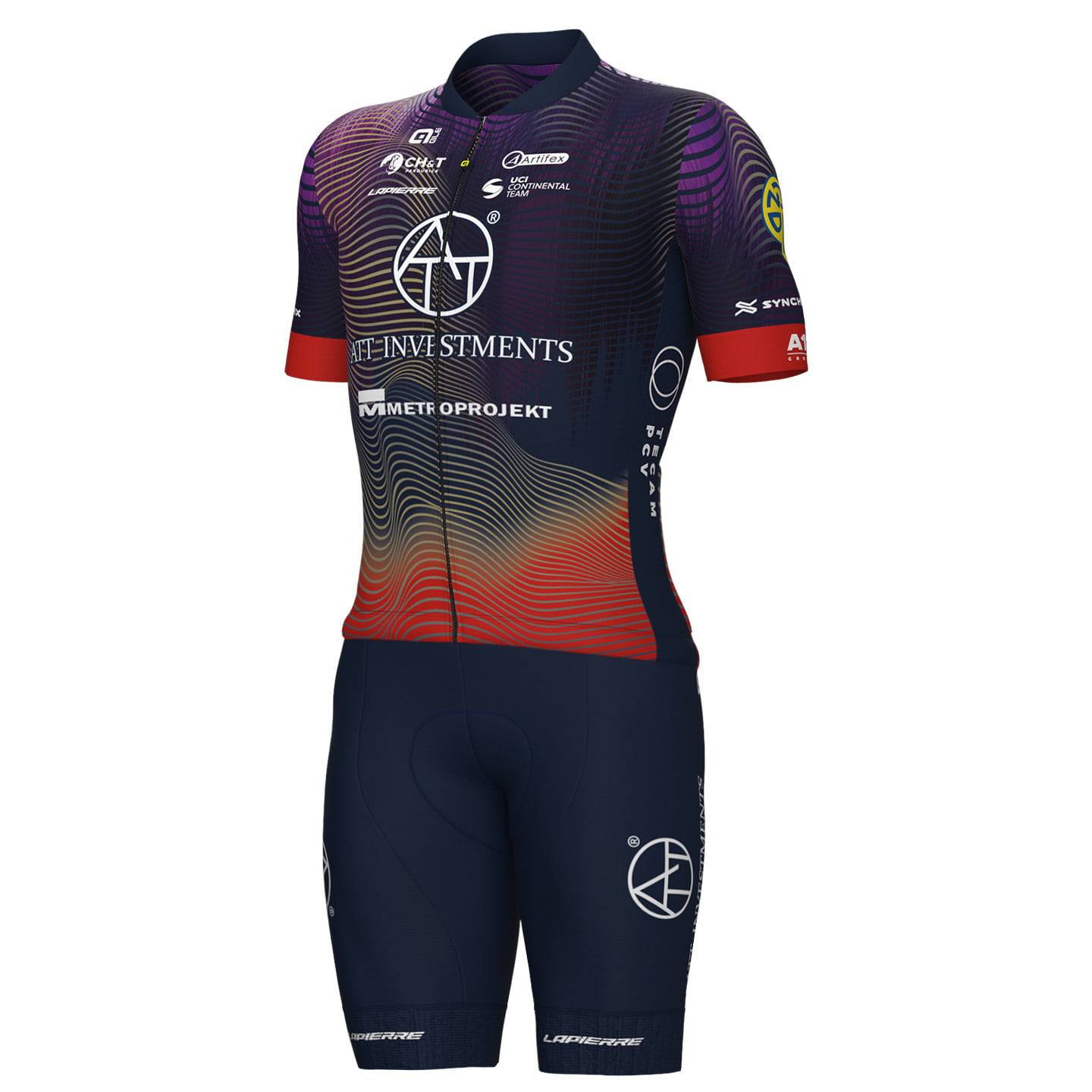 ATT INVESTMENTS 2024 Set (fietsshirt + fietsbroek) set (2 artikelen), voor