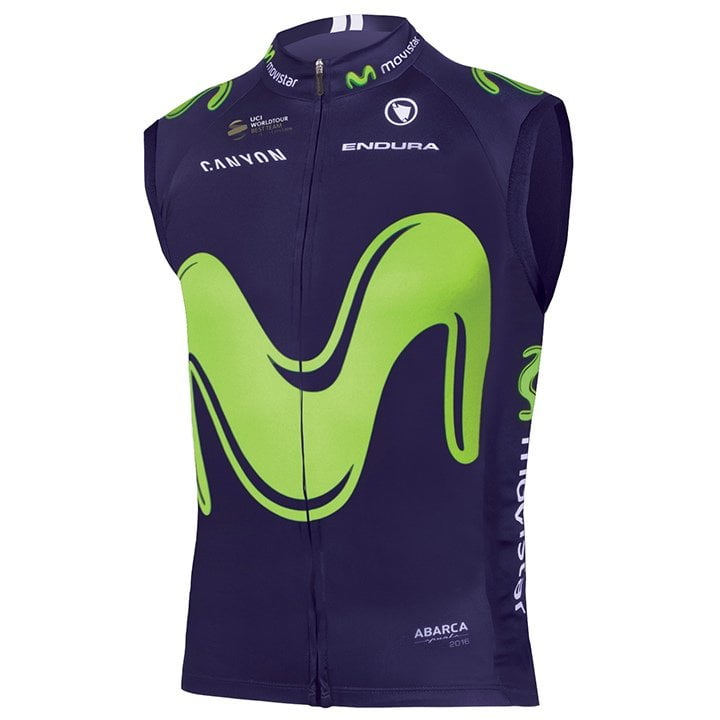 MOVISTAR TEAM 2017 Wind Vest, for men, size S, Cycling vest, Cycling clothing