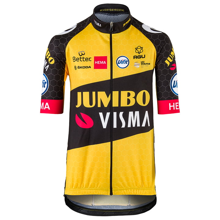 TEAM JUMBO-VISMA Kids Jersey 2021 black - yellow | BOBSHOP