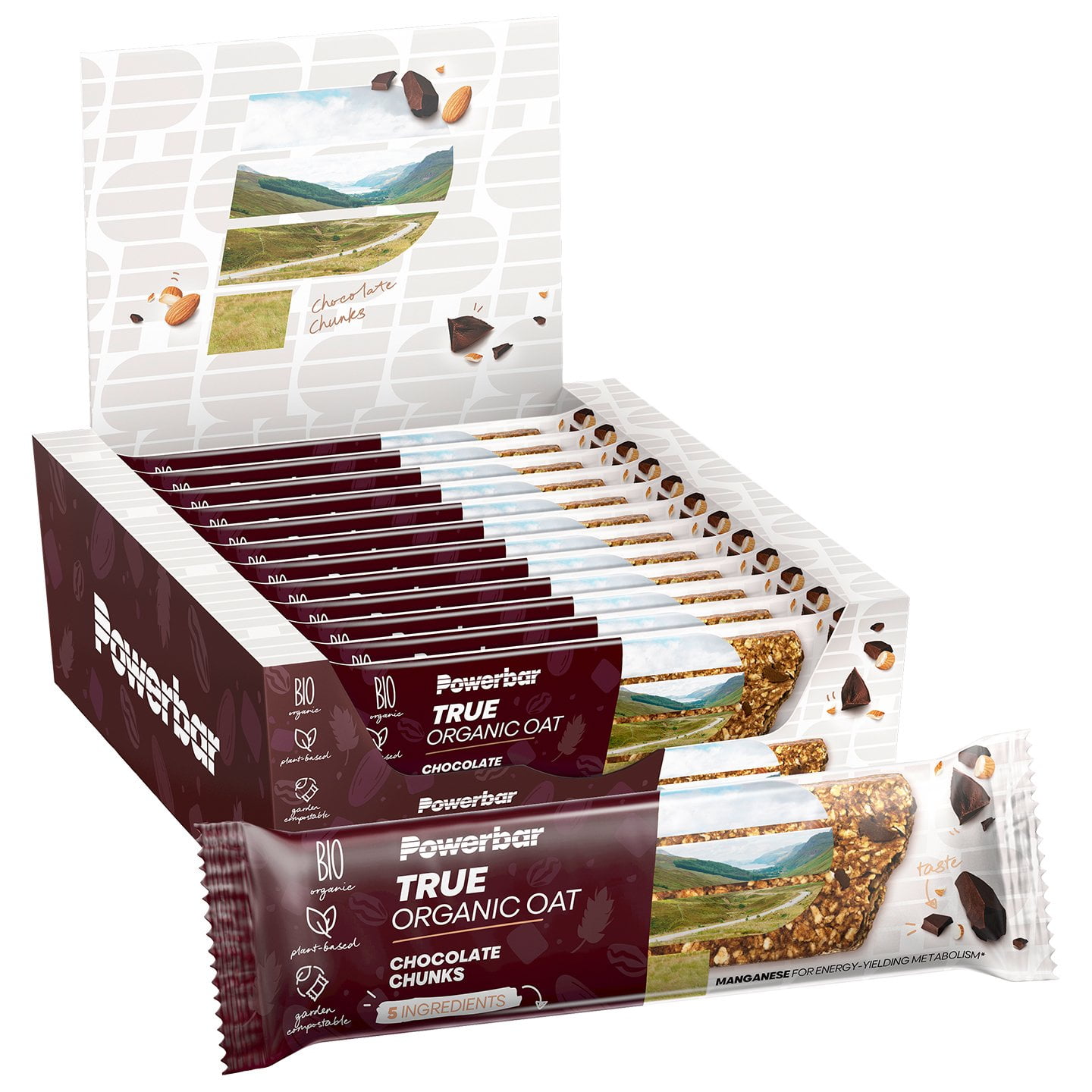 Photo Barre protéinée True Organic OAT Chocolate Chunks 16 pièces / boîte