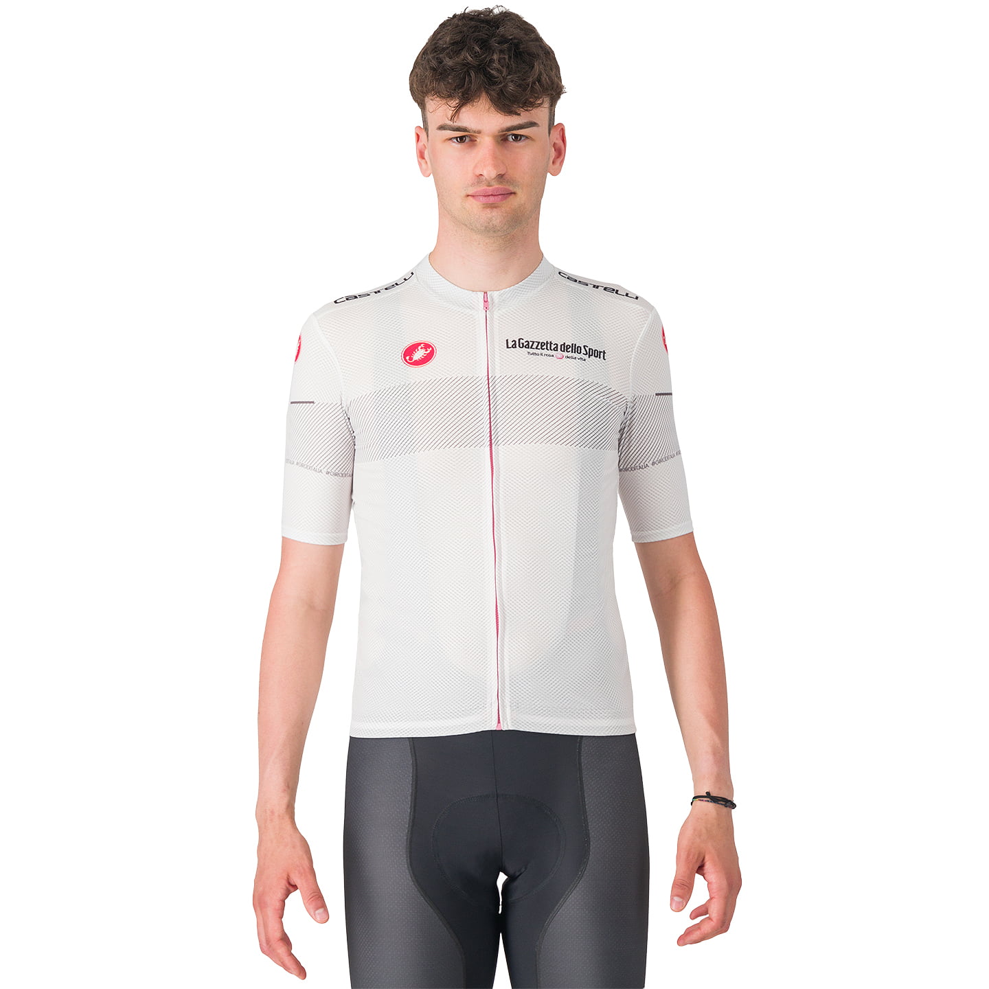 GIRO D'ITALIA Shirt met korte mouwen Maglia Bianca 2024 fietsshirt met korte