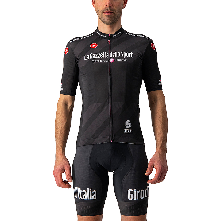 GIRO D'ITALIA Maglia Nera 2021 Set (fietsshirt + fietsbroek), voor heren, Fietsk