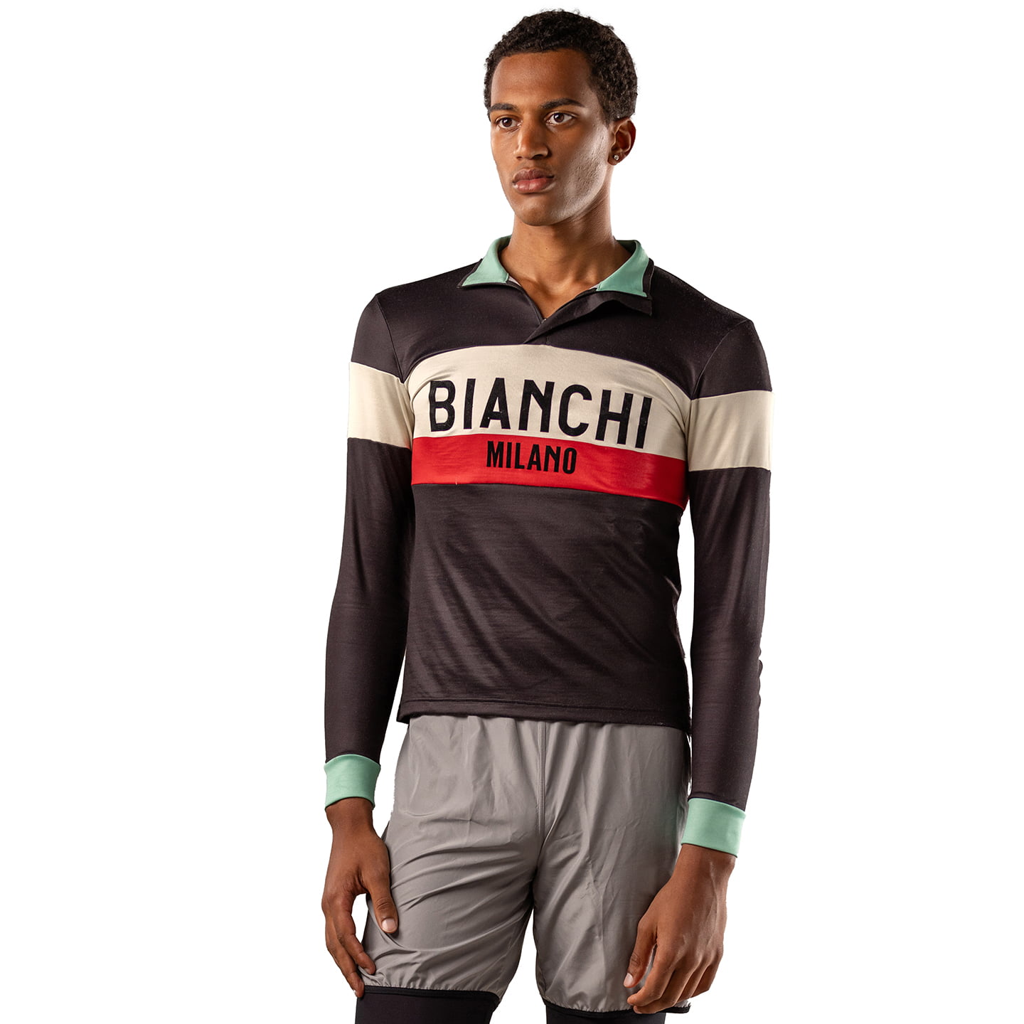 BIANCHI MILANO Lifestyle Gravel fietsshirt met lange mouwen, voor heren, Maat M,