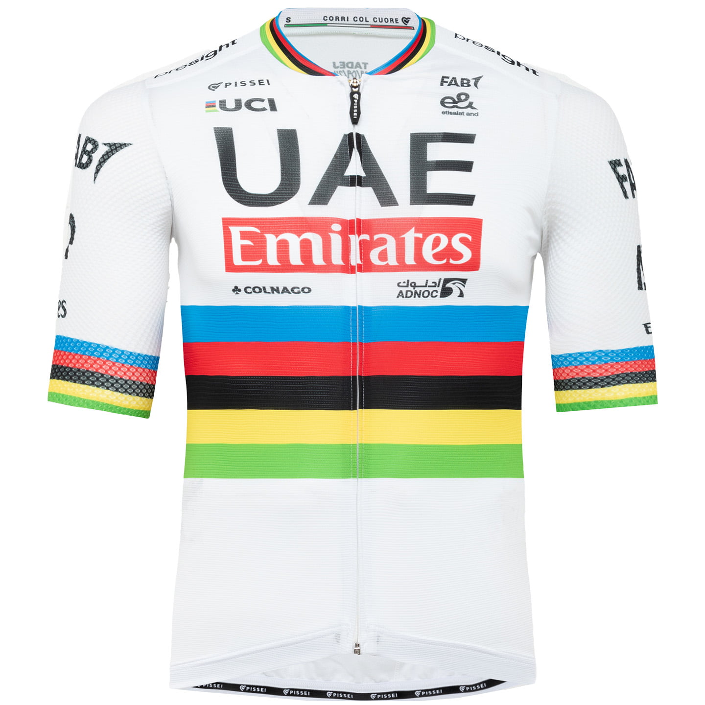 UAE TEAM EMIRATES shirt met korte mouwen Race Wereld Kampioen 2024, voor heren,