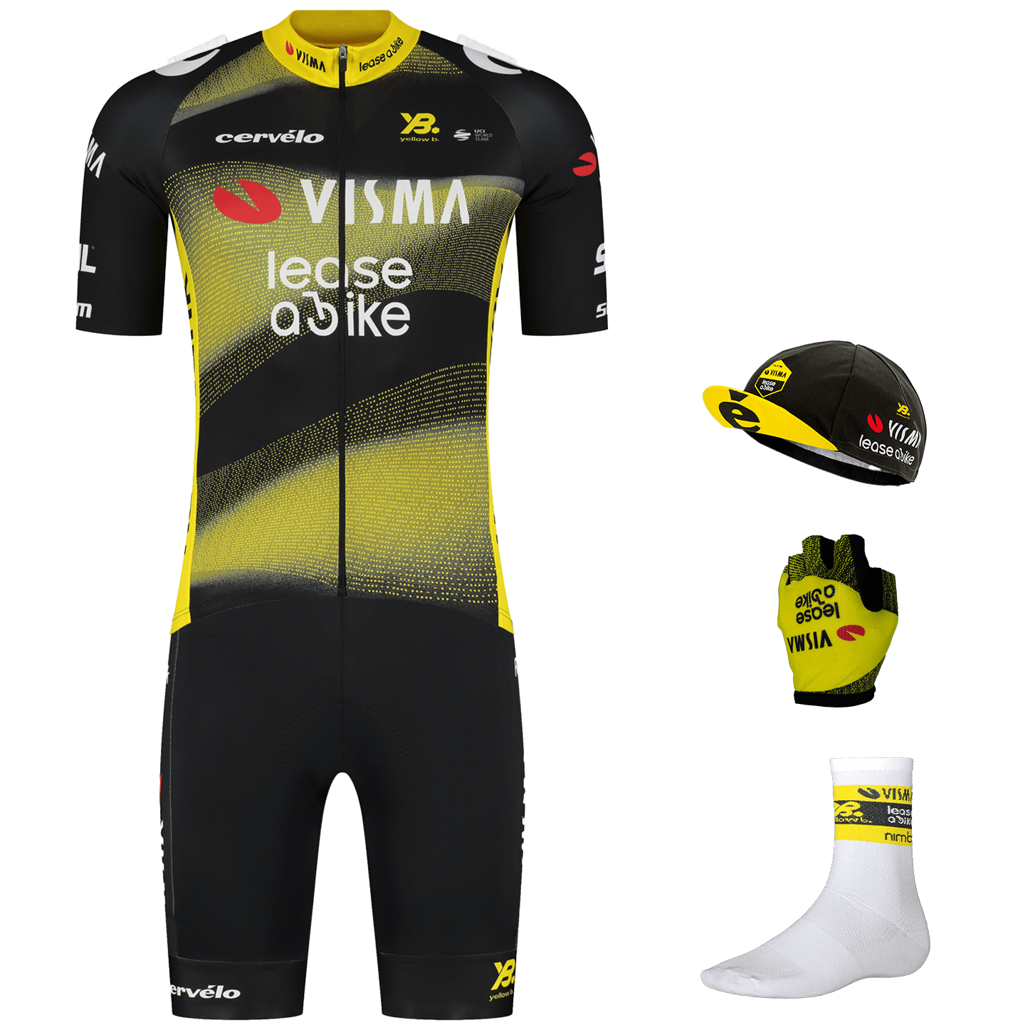 TEAM VISMA LEASE A BIKE TDF-Edition 2025 Maxi-Set (5 stukken) maxiset (5