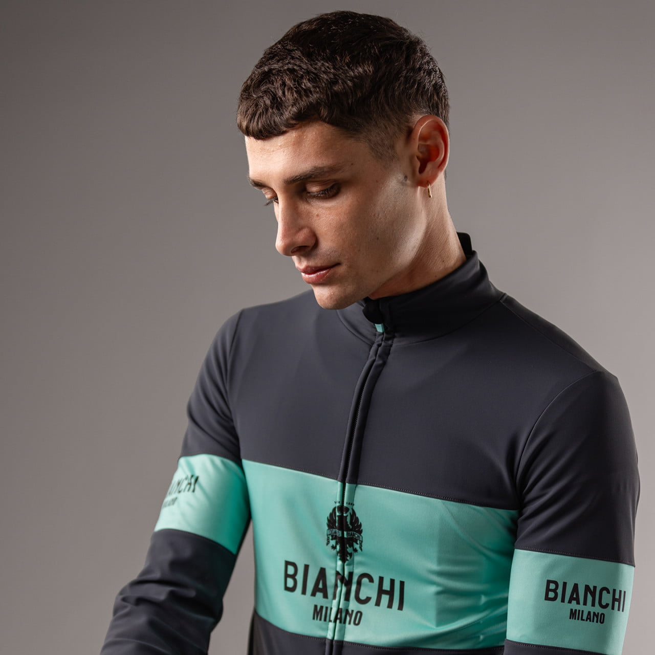 BIANCHI MILANO Winter Jacket Remastered black turquoise