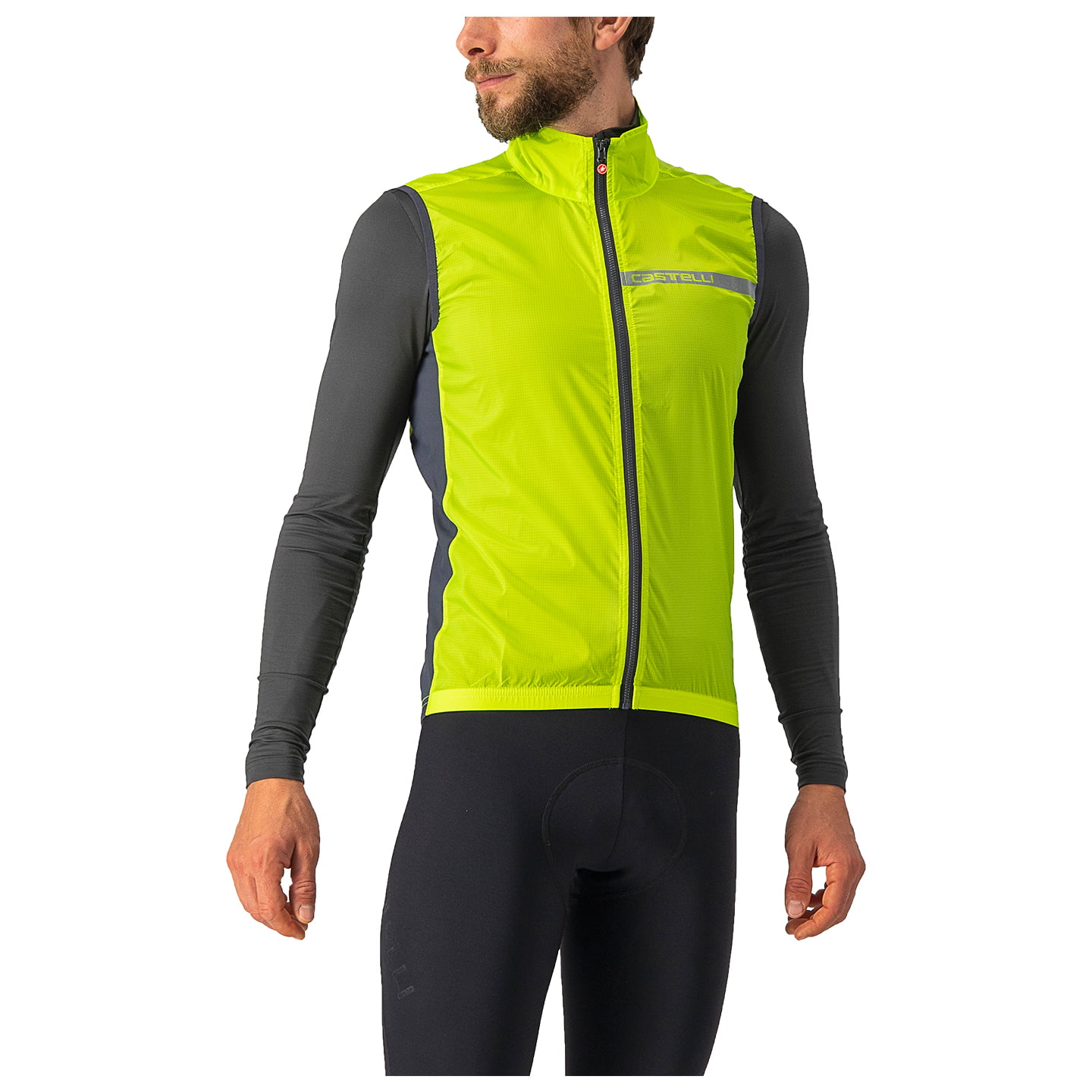 CASTELLI Squadra Stretch Wind Vest Wind Vest, for men, size S, Cycling vest, Bike gear