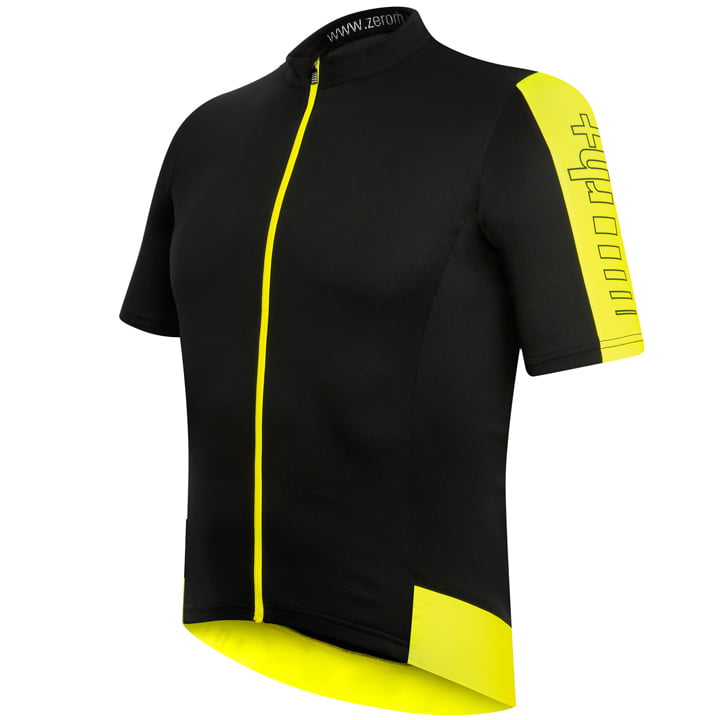RH+ Energy, zwart-neongeel fietsshirt met korte mouwen, voor heren, Maat L, Fiet