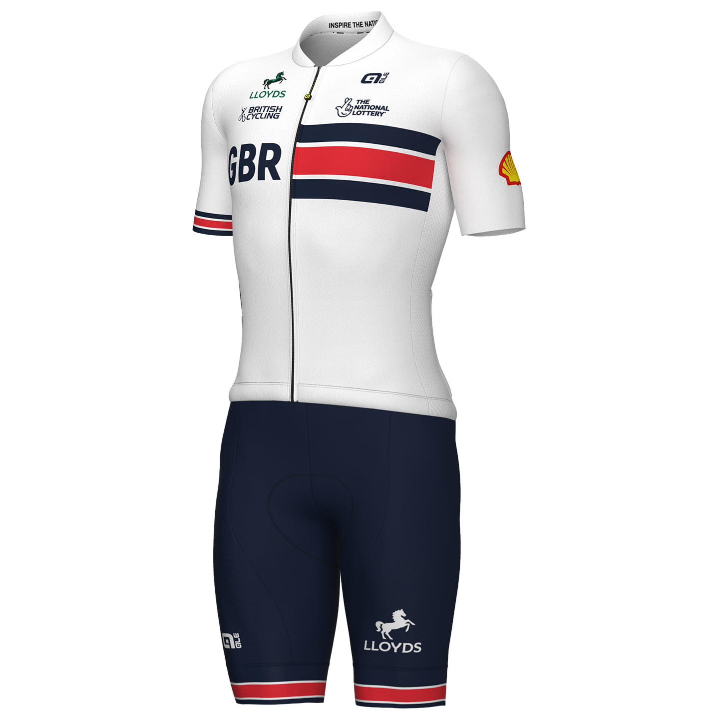 BRITS NATIONAAL TEAM 2025 Set (fietsshirt + fietsbroek) set (2 artikelen), voor