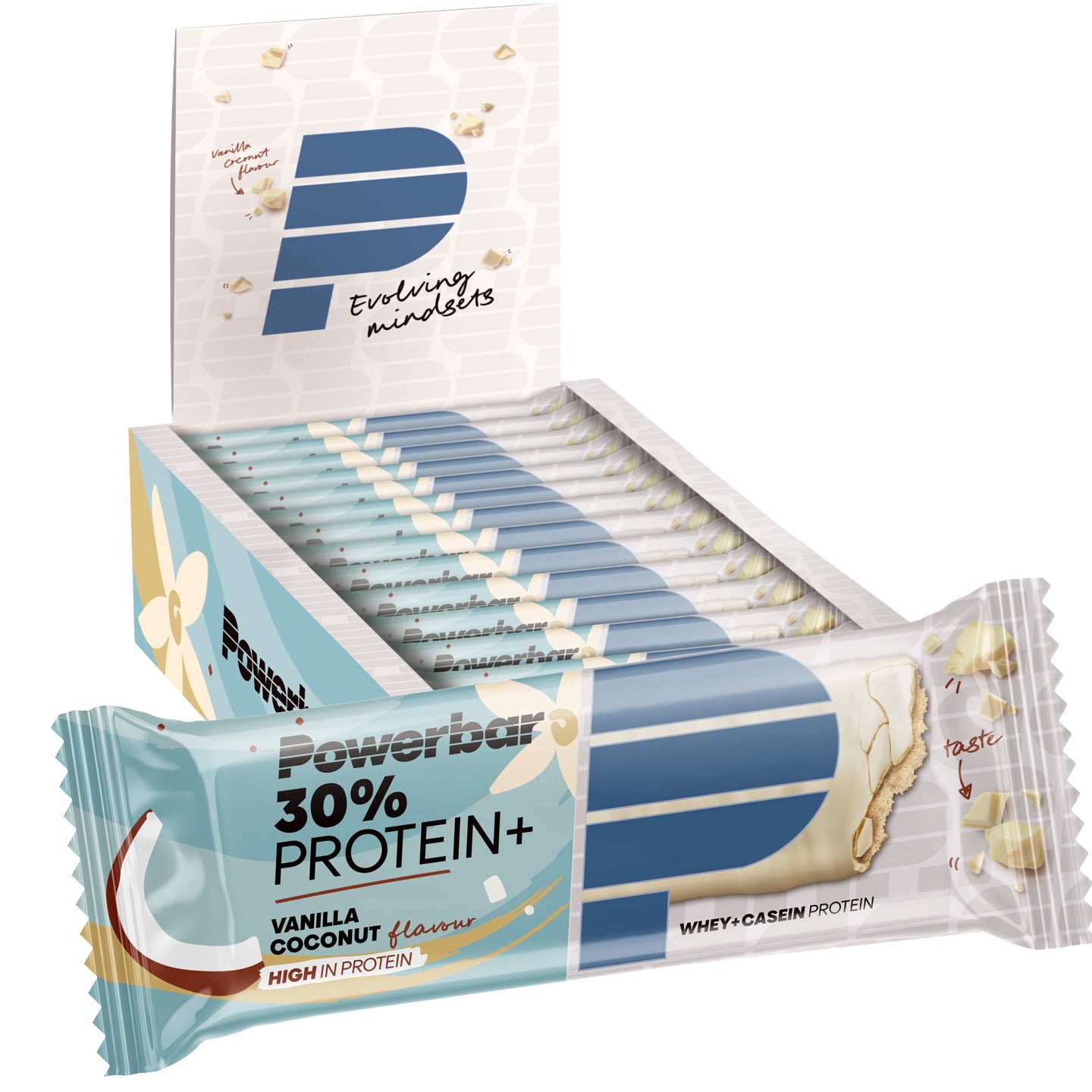 POWERBAR ProteinPlus 30% Bars Vanilla-Coconut, 15 units/box Bar, Sports food