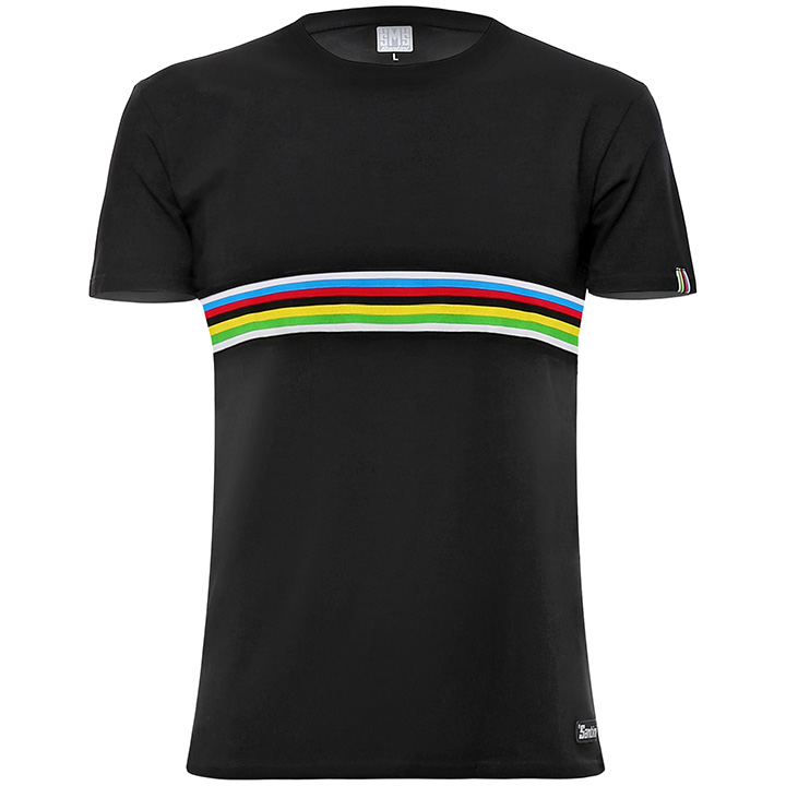 UCI WORLD fietsshirt met korte mouwen Rainbow 2020 t-shirt, voor heren, Maat 2XL