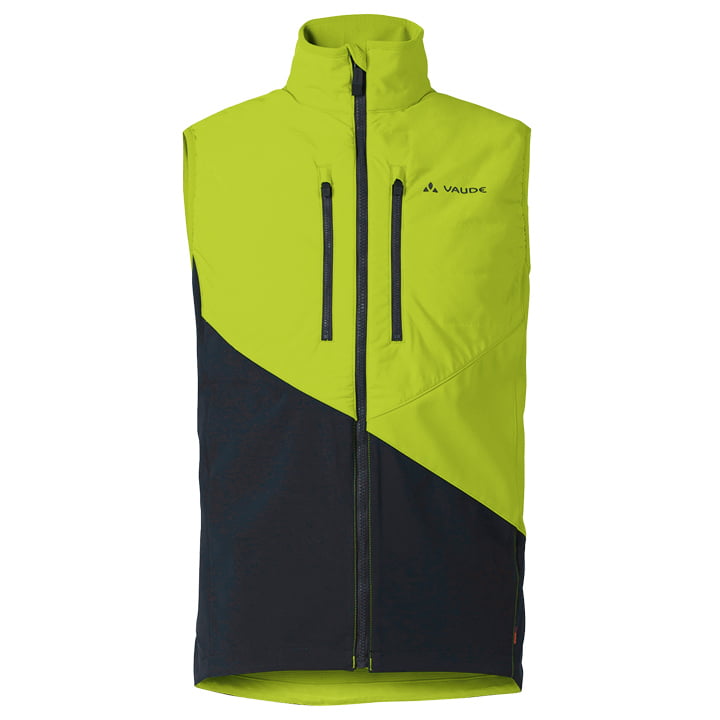 VAUDE Primasoft lichtgroen-donkerblauw thermovest, voor heren, Maat S, Wielerves