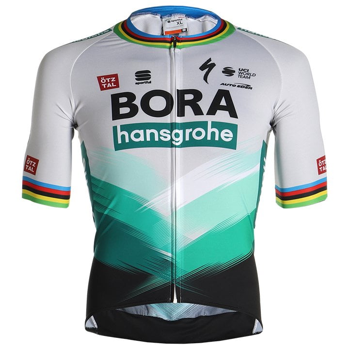 BORA-hansgrohe Short Sleeve Jersey Pro Race Ex World Champion Sagan 2021, for men, size L, Cycling shirt, Cycle clothing