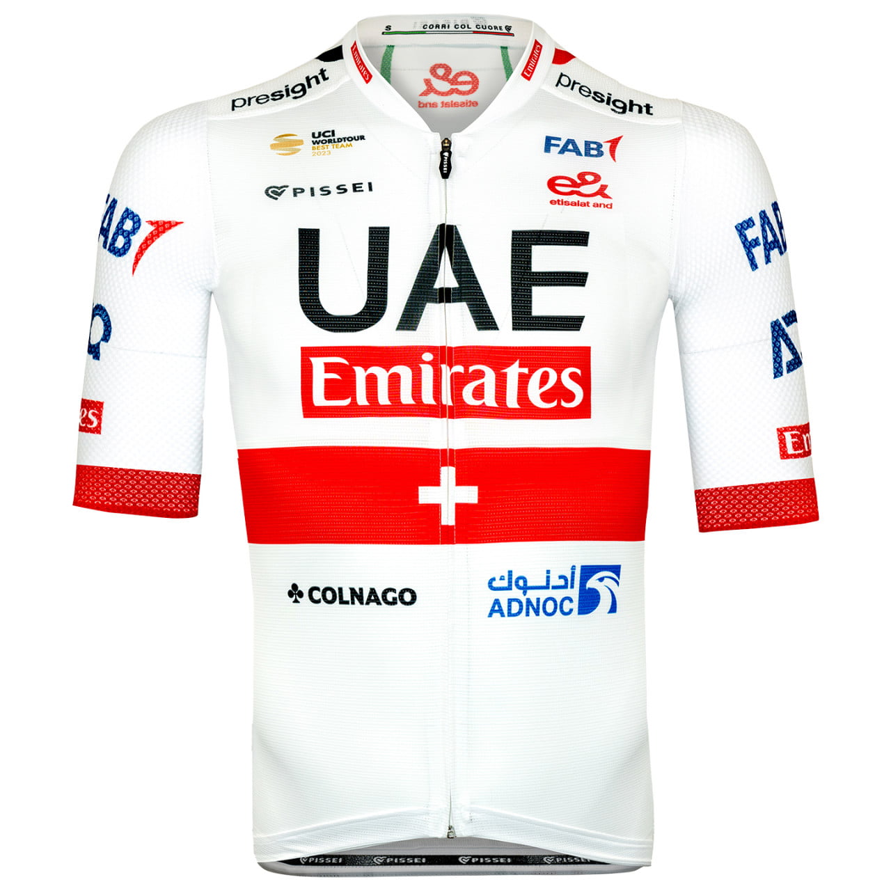 UAE TEAM EMIRATES Short Sleeve Jersey Swiss Champion 2024