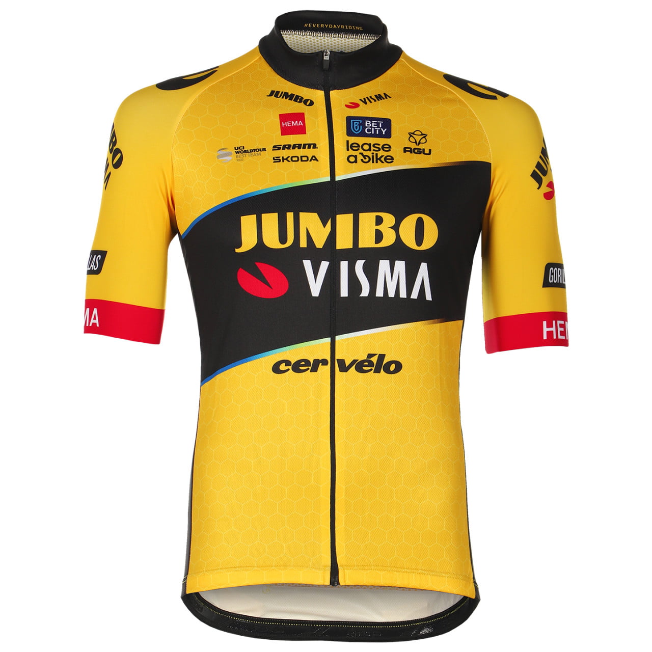 TEAM JUMBO-VISMA Short Sleeve Jersey Jonas Vingegaard 2023 yellow