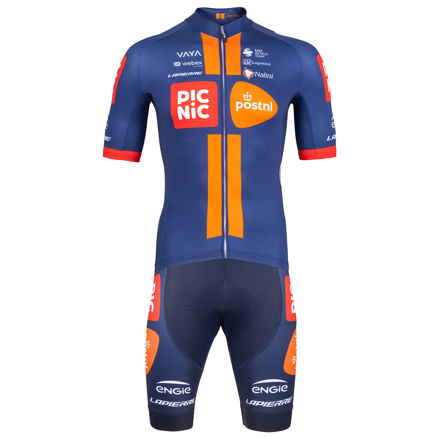 Picnic PostNL 2025 Set (fietsshirt + fietsbroek) set (2 artikelen), voor heren,