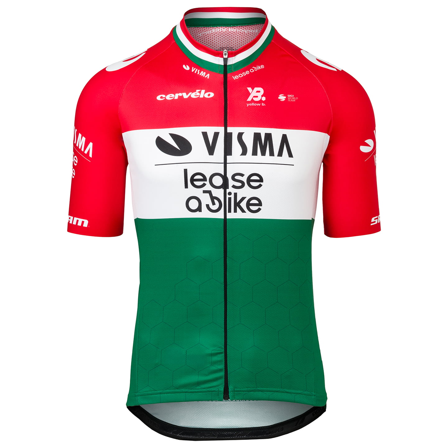 TEAM VISMA LEASE A BIKE fietsshirt met korte mouwen Hongaars kampioen 2025, voor