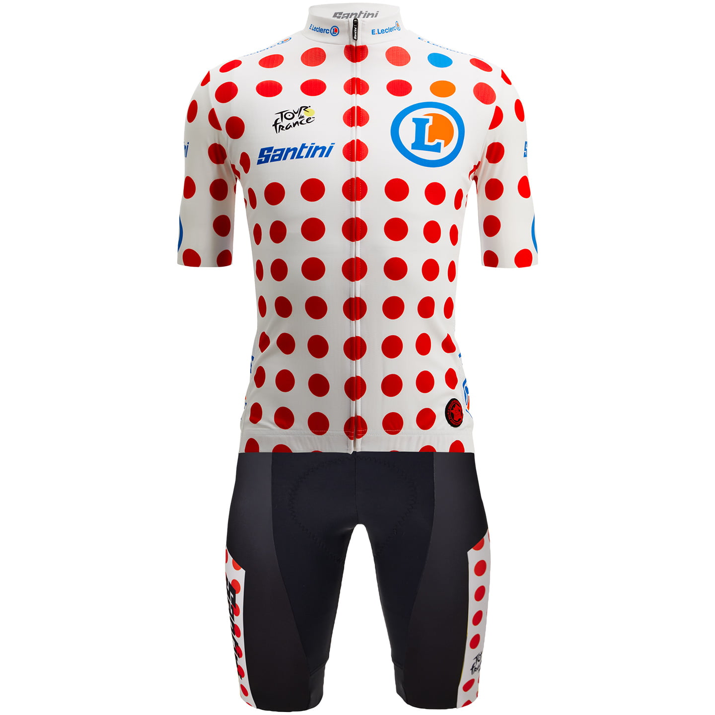 TOUR DE FRANCE 2024 Set (fietsshirt + fietsbroek) set (2 artikelen), voor heren,