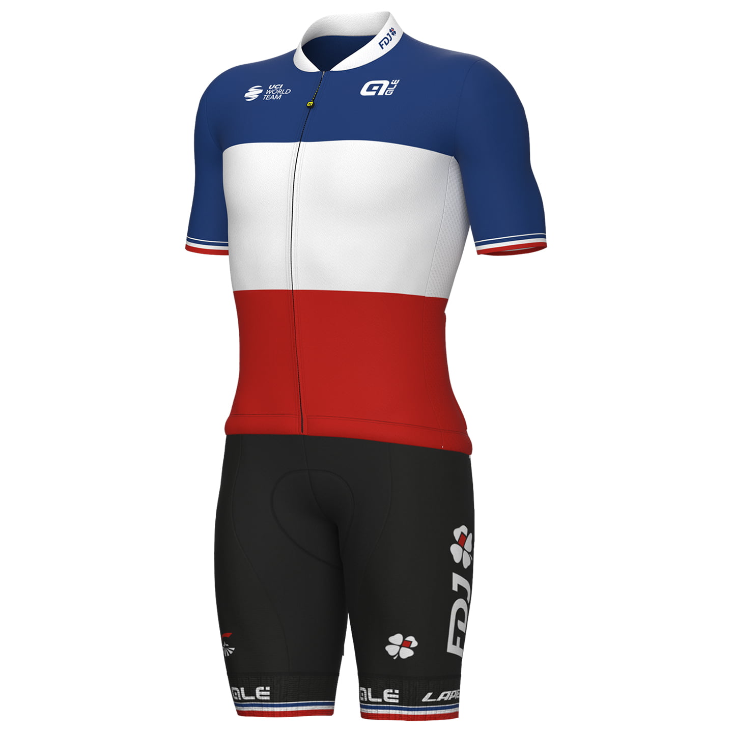 GROUPAMA-FDJ French Champion 2023 Set (cycling jersey + cycling shorts) Set (2 pieces), for men, Cycling clothing