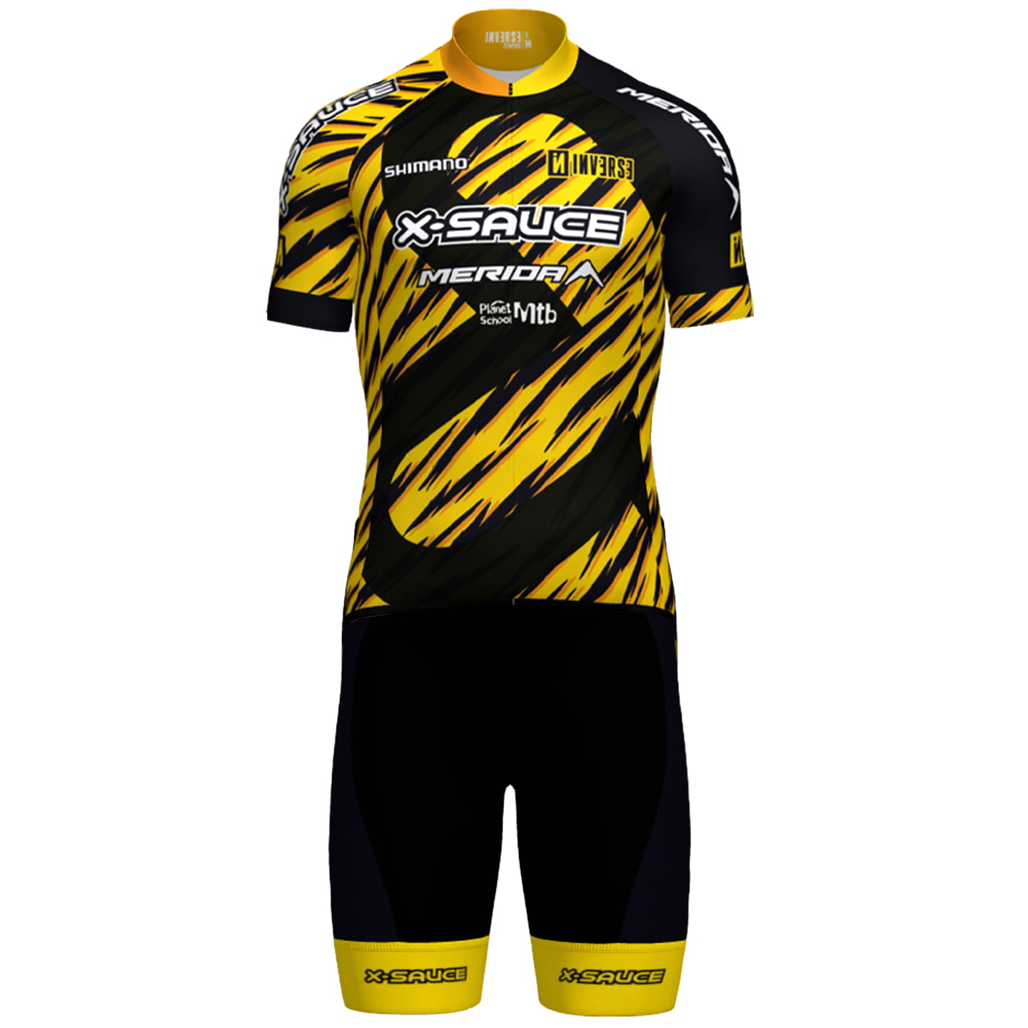 X-SAUCE FACTORY TEAM 2025 Set (fietsshirt + fietsbroek) set (2 artikelen), voor