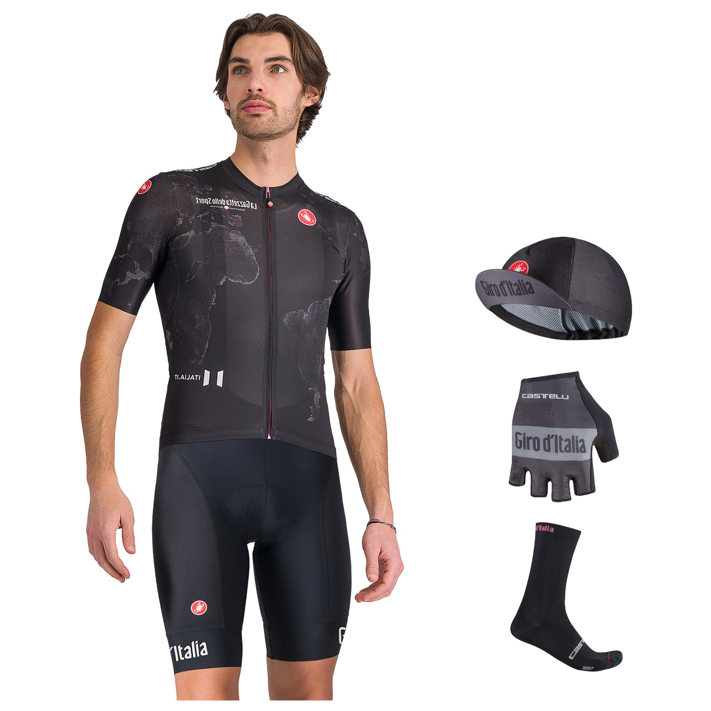 GIRO D'ITALIA Maglia Nera 2025 Maxi-Set (5 stukken) maxiset (5 artikelen), voor