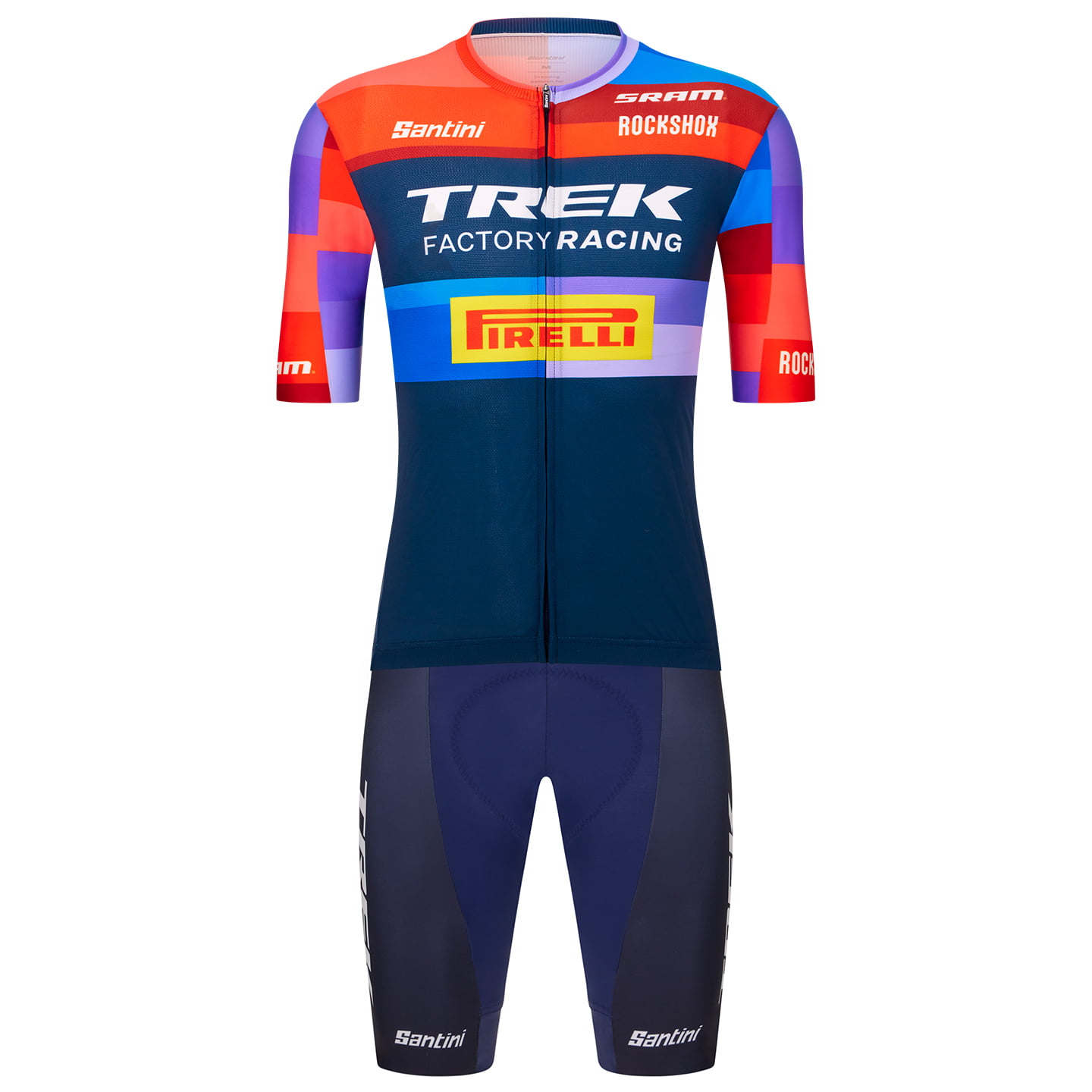 TREK FACTORY RACING 2025 Set (fietsshirt + fietsbroek) set (2 artikelen), voor