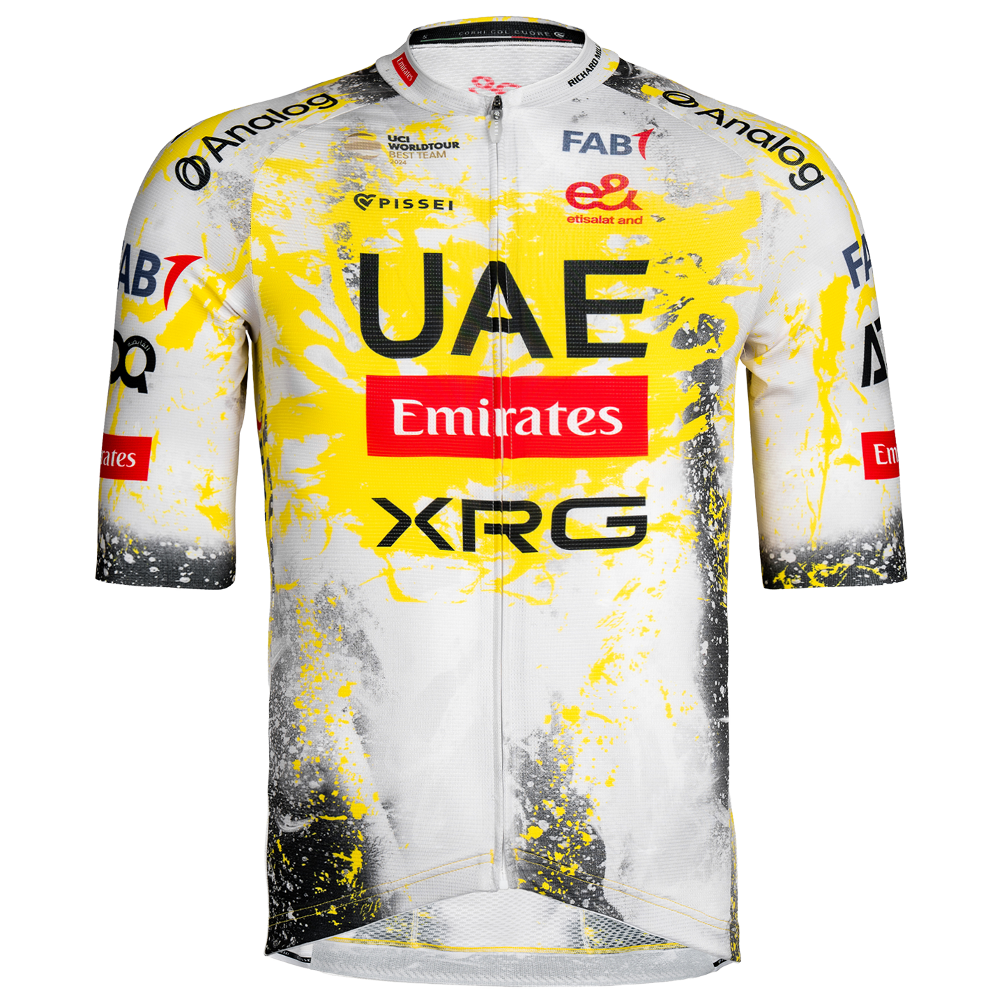 Pissei UAE TEAM EMIRATES - XRG TDF-Celebration 2025 fietsshirt met korte mouwen, voor